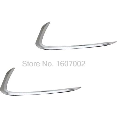 Fit For Renault Kwid 2016 2017 2pcs Chrome Car Exterior Front Fog light Lamp Eyelid Eyebrow Molding Strip Trim Cover