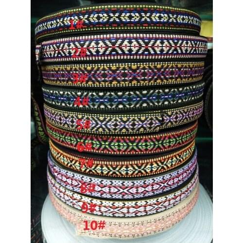 20yards/lot wide 2CM Woven Jacquard Ribbon geometric design for clothing accessory ZH-5451