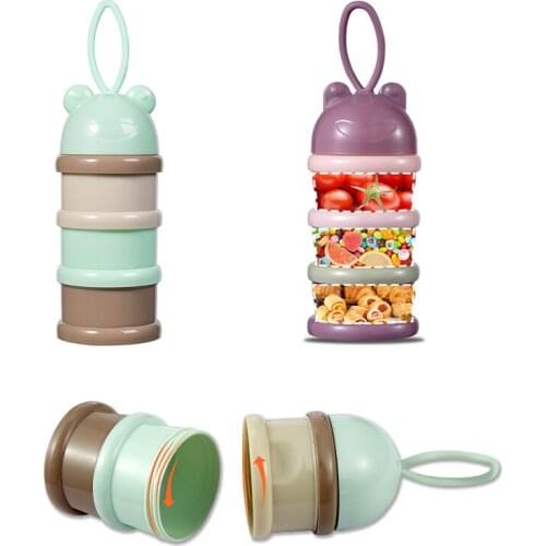 3 Layer Style Portable Infant Baby Food Storage Box Milk Powder Formula Dispenser Container Pot Box Baby Milk Powder Container