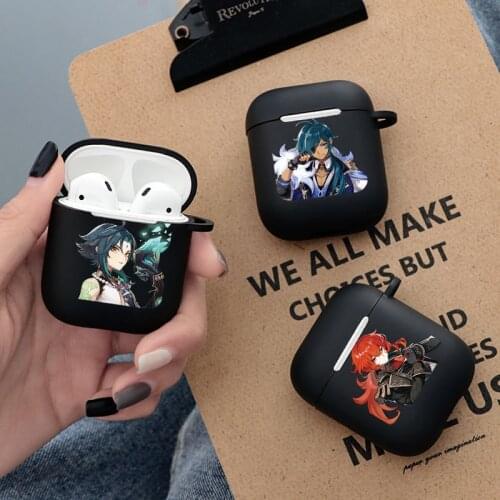 For Apple AirPods 1 2 Pro Case Genshin Impact Anime Soft Silicone Matte Earphone Funda For AirPods 3 1/2 Charging BOX Cover Bags