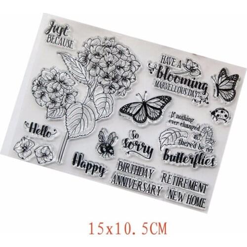 Flower DIY Silicone Clear Stamp Cling Seal Scrapbook Embossing Album Decor Craft Metal Cutting Dies Scrapbooking Christmas