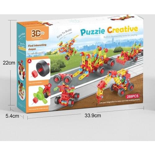 Childrens screw-screw toy assembly toolbox detachable boy assembling toy explosion model