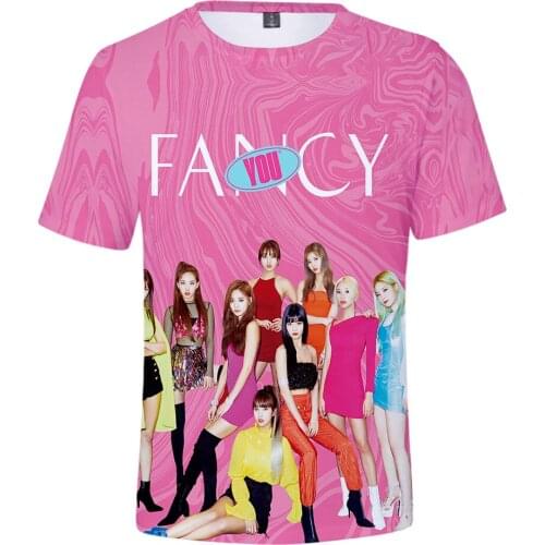 TWICE New album FANCY YOU 3D t-shirt women summer hip hop tshirt t-shirt women harajuku short sleeve t shirts Tops Kpop Clothes