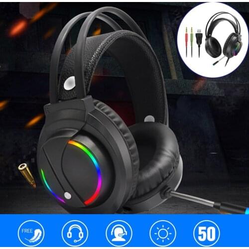 Gaming Headset 3.5mm Over-Ear Stereo Gaming Headphone Microphone For N-Switch Suitable For Video Games Hi-fi Earphone Headsets