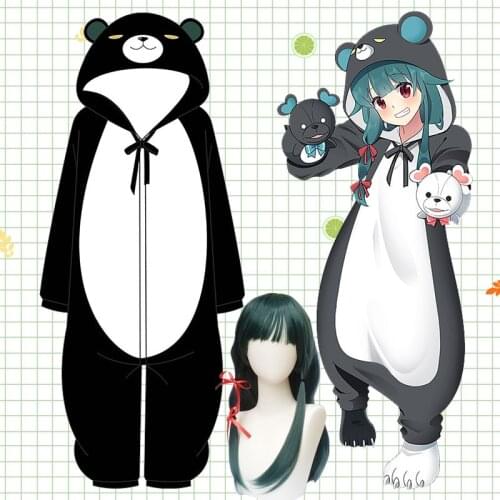 Anime Kuma Kuma Kuma Bear Yuna Cosplay Costume Kigurumi Adult Unisex Pajamas Flannel Jumpsuit Sleepwear Onesies