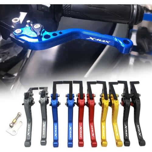 SEMSPEED CNC 3D Rhombus Short Parking Brake Clutch Levers Automatic Locking For Yamaha X-MAX 300 250 125 XMAX125 2015-2019 2020