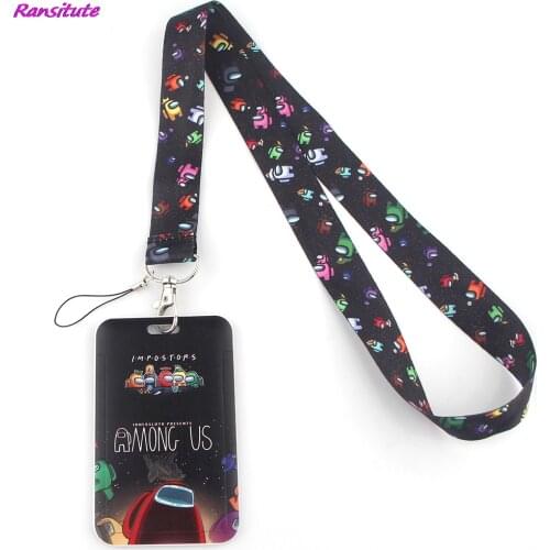 Ransitute R1426 Hot Cartoon Key Chain Lanyard Gifts For Child Students Friends Phone USB Badge Holder Necklace