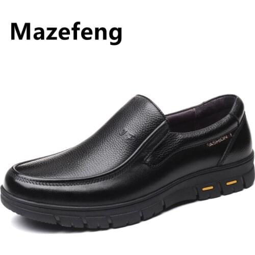 Mazefeng 2021 Newly Mens Patent Leather Shoes Size 38-44 Head Leather Soft Anti-slip Driving Shoes Man Spring Leather Shoes