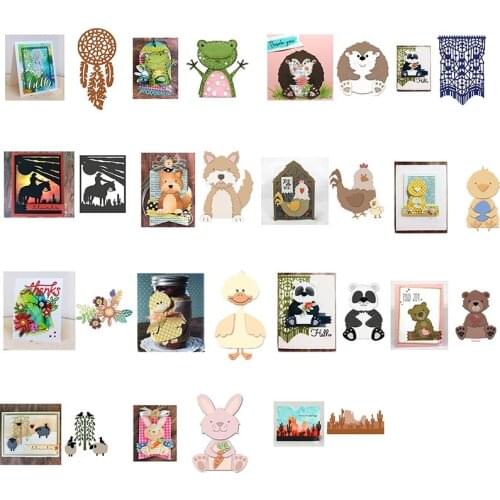Frog Duck Panda Rabbit Metal Cutting Dies For Scrapbooking Craft Die Cut Card Making Embossing Stencil Photo Card
