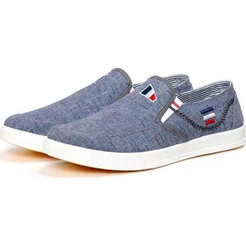 Mens Shoes Classic Cloth Shoes Mens Wear-resistant Flat Shoes Breathable Shallow Canvas Shoes Foreign Trade Cross-border Casua