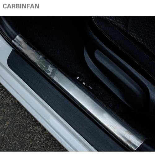 4pcs/set Stainless steel Door Scuff Sill Plates car styling Sticker car accessories For Hyundai Elantra 2016 2017 C540