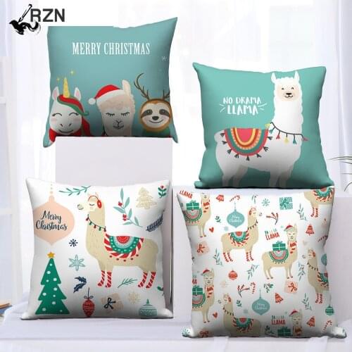 Queen Cushion Cover Animal Printed Polyester Pillowcase for Home Sofa Decoration Throw Pillow Covers