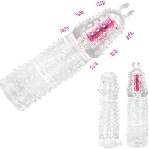 Condom For Men Condoms For Sex Delay Ejaculation Particle Penis Sleeve Vibrator Reusable G Point Stimulation