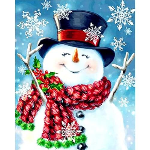 Christmas Snowman Diamond Painting Round Full Drill Children Cartoon Nouveaute DIY Mosaic Embroidery 5D Cross Stitch Home Decor