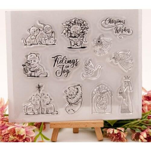 Christmas Animals Clear Stamp Transparent For Scrapbooking DIY Card Handmade Kid Funny Seal Stencil Poster Making Postercard
