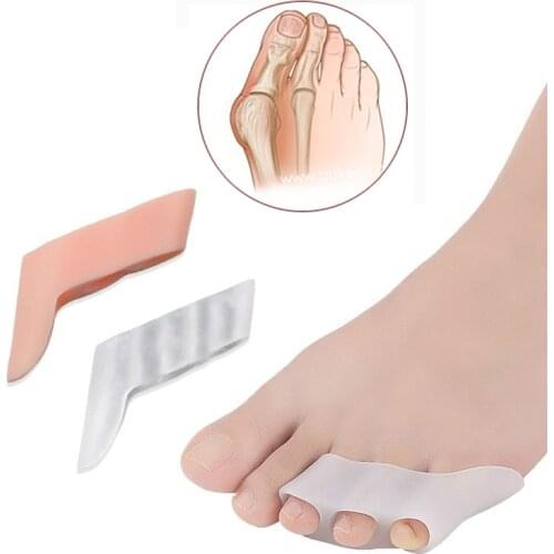 1 pair Toe Silicone Corrector Spacer Separator Straightener Spreader Covering Bunion Flexible Touch Comfort Washable Dropship