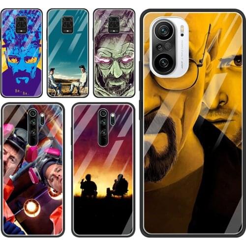 Glass Case For Xiaomi Redmi Note 9 9S 10 8 Pro 7 9C K40 Mi Poco X3 NFC 10T Lite 9T 11 Phone Cover Fundas Breaking Bad TV Show