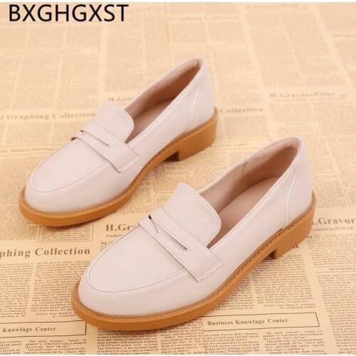 Summer leather shoes women fashion creepers 2020 lady shoes women comfort loafers women slip on shoes zapatillas mujer casual