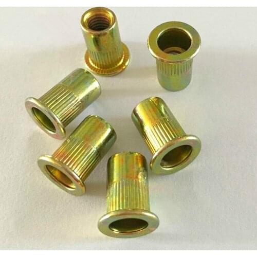 40PCS Pull The Cap Rivet Nuts Countersunk Head Column Pattern Rivet Nuts Knurled Rivet Nuts Countersunk Head Rivet Nut M4 GB1788