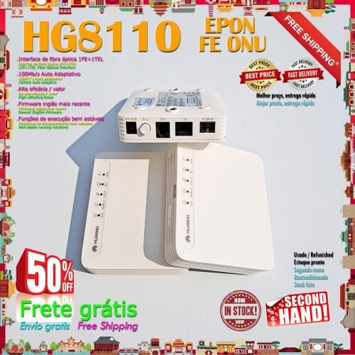 5~25pcs/Lot EchoLife HG8110 FE EPON 100Mbs/s Terminal ONU ont FTTH fiber optic modem Secondhand ONT more 1TEL Port than HG8010