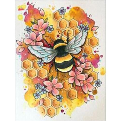 5D Embroidery Bee Diamond Painting Stone Animal Hobby And Handicraft Mosaic WG2205