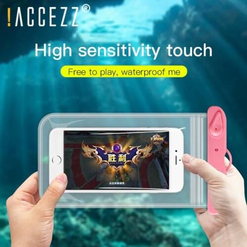 !ACCEZZ Waterproof Case For iPhone 6 7 X Xs Phone Pouch Swimming Bag Dry Pouch Cover For Samsung S9 Underwater Swim Float Airbag