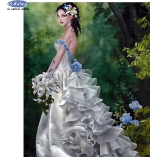 Wholesale 5D DIY Diamond embroidery Diamond Painting Cross Stitch Cartoon princess Mosaic Pattern Christmas decoration for home