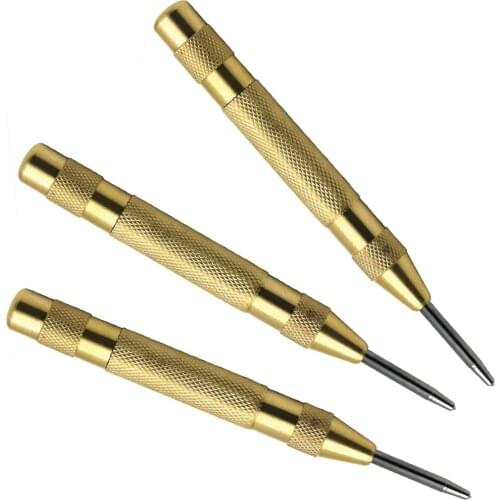 5 Inch Automatic Center Pin Punch Spring Loaded Marking Starting Holes Tool Wood Press Dent Marker Woodwork Tool Drill Bit