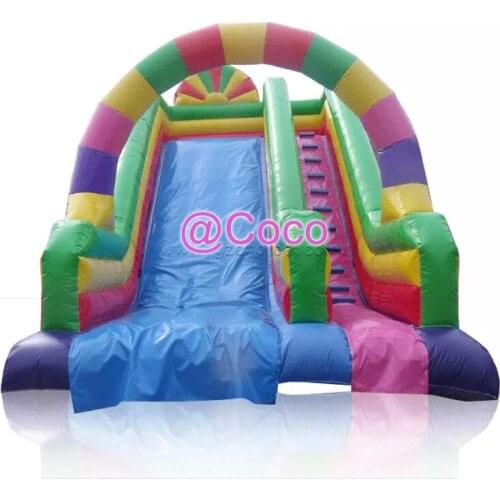 Free air ship to door, colorful inflatable slide, good quality children inflatable bouncer slides for sale