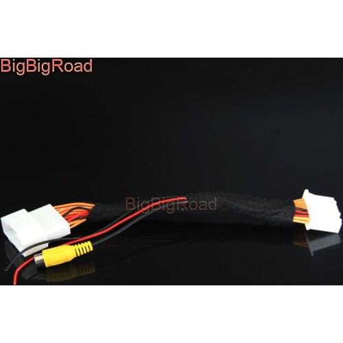 BigBigRoad Car Rear View Parking Camera Adapter Connector Wire 20pins For Mazda 3 Mazda3 MB Hatchback 2014 2015 2016 2017