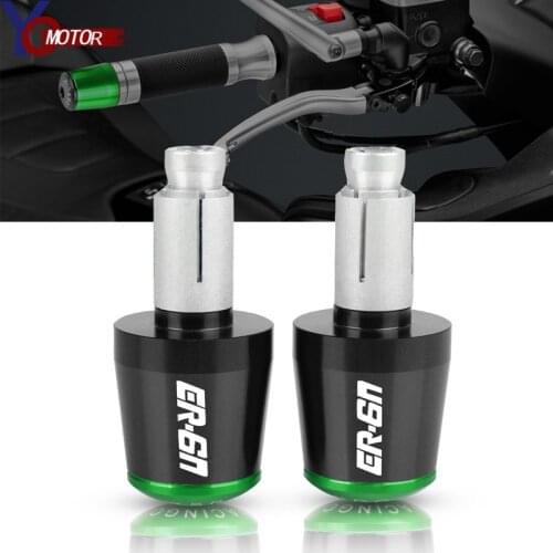FOR KAWASAKI ER-6N ER6N ER 6N 2006-2017 2016 2007 Motorcycle CNC 7/8'' 22MM Motor Handlebar Grips End Handle Bar Cap End Plug