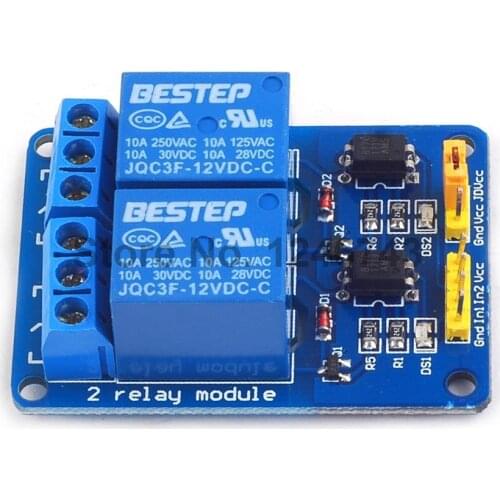 1PCS 12V 2Channel Relay Module 2 Channel Relay Control Board With Optocoupler Relay Output 2way Relay Module for Arduino