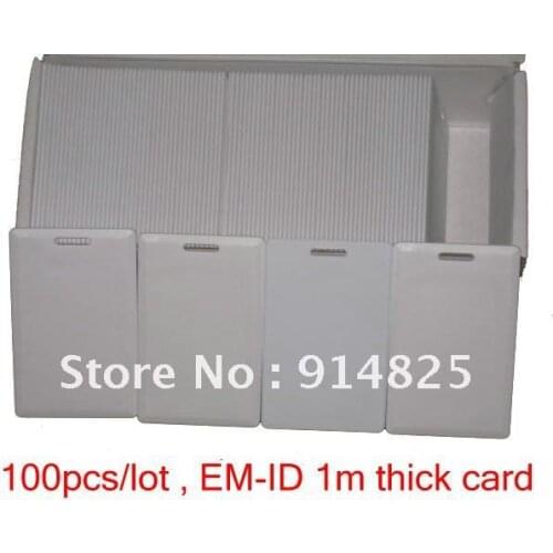 DWE CC RF 100pcs/lot +1M EM-ID rfid 1.8MM Clamshell Smart Long range Card reading range 70-100cm