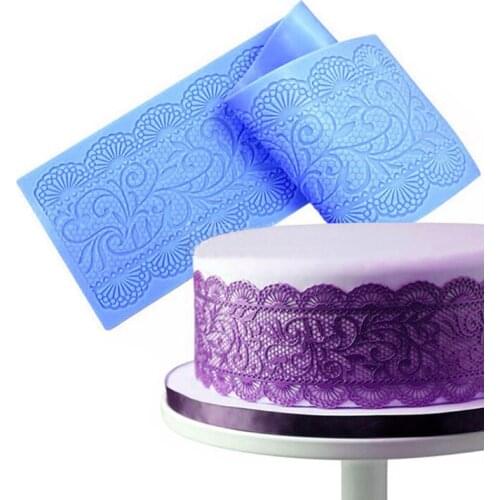 Cake Border Mould Lace Mat Silicone Mold Fondant Cake Decorating Tool Chocolate Gumpastes Sugarcraft Forms Bakeware