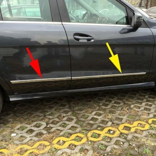 Chrome Door Body Molding Strips Accessories For Mercedes-Benz GLE M-Class W166 C292 Wagon Coupe