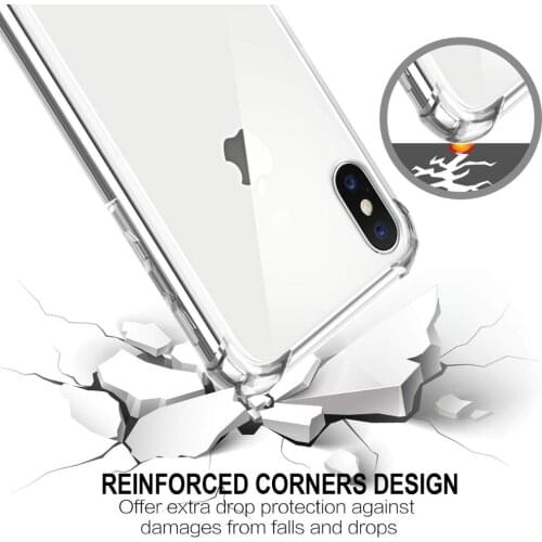 Perfect fit For Iphone 8 XS XR MAX X Crystal Gel Case Ultra Thin transparent Soft TPU Clear Cases For Iphone 6/6S 7 Plus