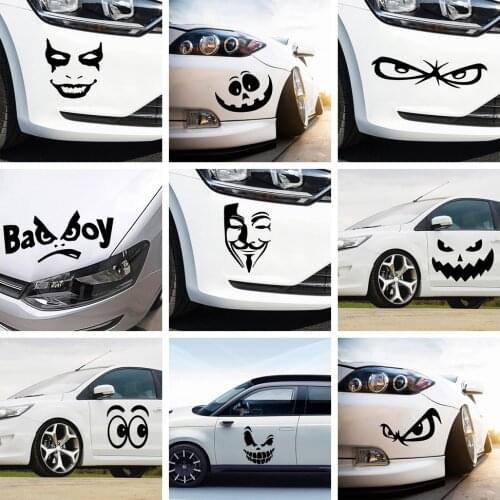 Interesting Strange Expression Car Stickers PVC Sticker,FOR Cars and AOTO Window Sticker Car Styling Sunscreen Waterproof Decal