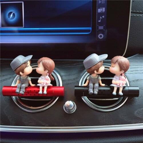 Creative Couple Decoration Car Air Outlet Perfume Clip Aromatherapy Air Conditioning Decoration Car Accessories Cute Decoration