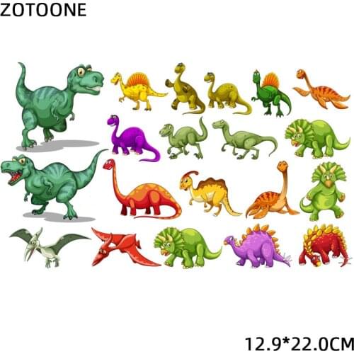 ZOTOONE Fashion Puppy Iron on Transfer Patch dinosaur Patches on Clothing T-shirt Appliques ForClothes DIY Decoration for Kids G