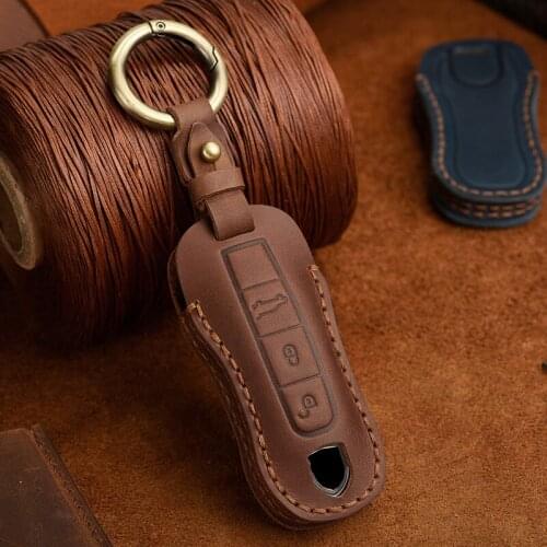 For Porsche Key Set New Cayenne Pamela Macan 718 Panamera Leather Vintage Buckle