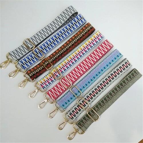 Adjustable Bag Strap Bag Part Accessories For Handbags Leather Belt Wide Rainbow Shoulder Strap Replacement Strap O Bag Handles