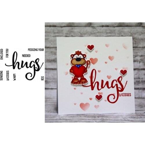 Hugs Sentiments Clear Stamps Diy Scrapbooking Painting Paper Cards Craft Decoration Transparent Stempels Silicone Seal