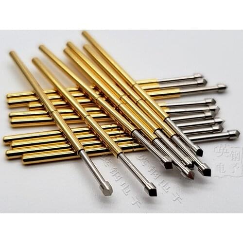 P100-T2 Test Needle 1.5MM Three-sided Pointed Probe 100MIL Pogo Pin 1.7MM Hole Needle