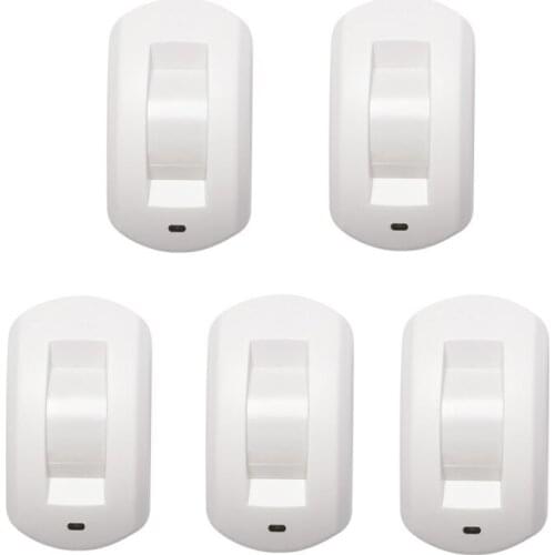 5pcs Wired Curtain PIR Detector Ceiling Window Passive Infrared Motion Detector For Home Anti-theft Alarm System Motion Sensor