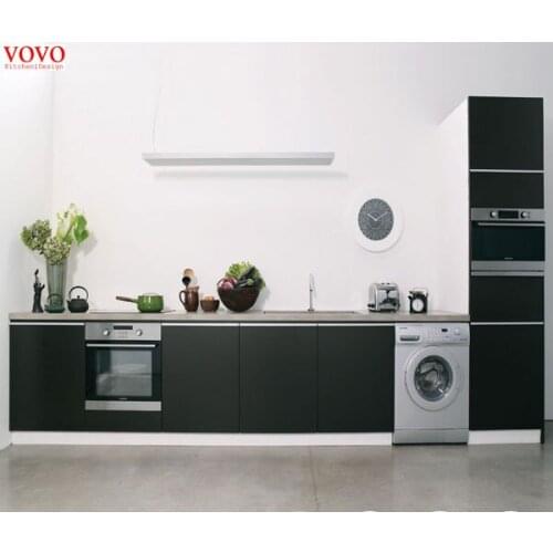 Gray lacquer kitchen cabinet