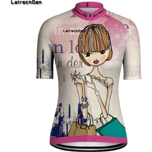 SPTGRVO LairschDan pink women cycling bicycle shirt summer mtb race jerseys top youth short sleeve mountain ropa bike clothes
