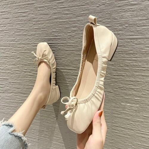 Comfortable elastic band flat shoes woman square toe bowtie loafers 42 43 big size solid color moccasins women single mules 2021