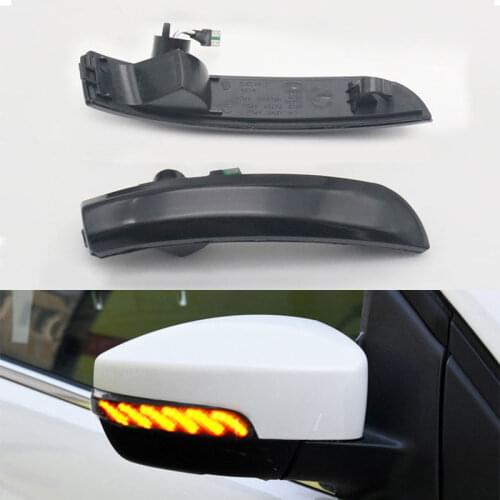 1 Pair Auto Dynamic Blinker LED Turn Signal Light Rear View Mirror Lamp Indicator for Ford Ecosport Kuga Escape 2013-2018