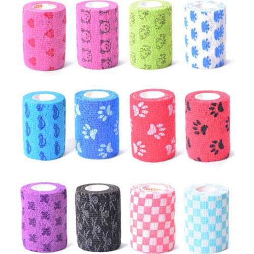 1 Rolls Elastic Self Adhesive Bandage Medical First Aid Kit Waterproof Muscles Care Non-woven Fabrics Wrist Bandage 7.5*450cm