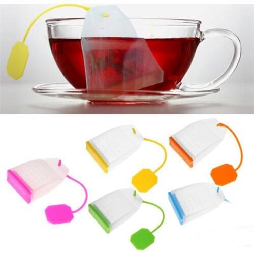 1pc Heat Resistant Silicone Tea Infuser Portable Reusable Loose Leaf Tea Strainer Bag With Rope Tea Tools Accessories